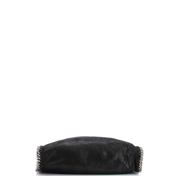 Stella McCartney Falabella Fold Over Bag Shaggy Deer Black - Picture 4 of 6